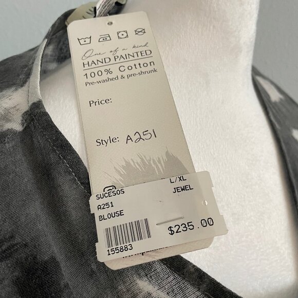 Palma Leone Asymmetric Tunic Size L/XL  NWT - Picture 5 of 5